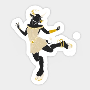 Minotaur Dancer - Greek Mythological Hybrid Sticker